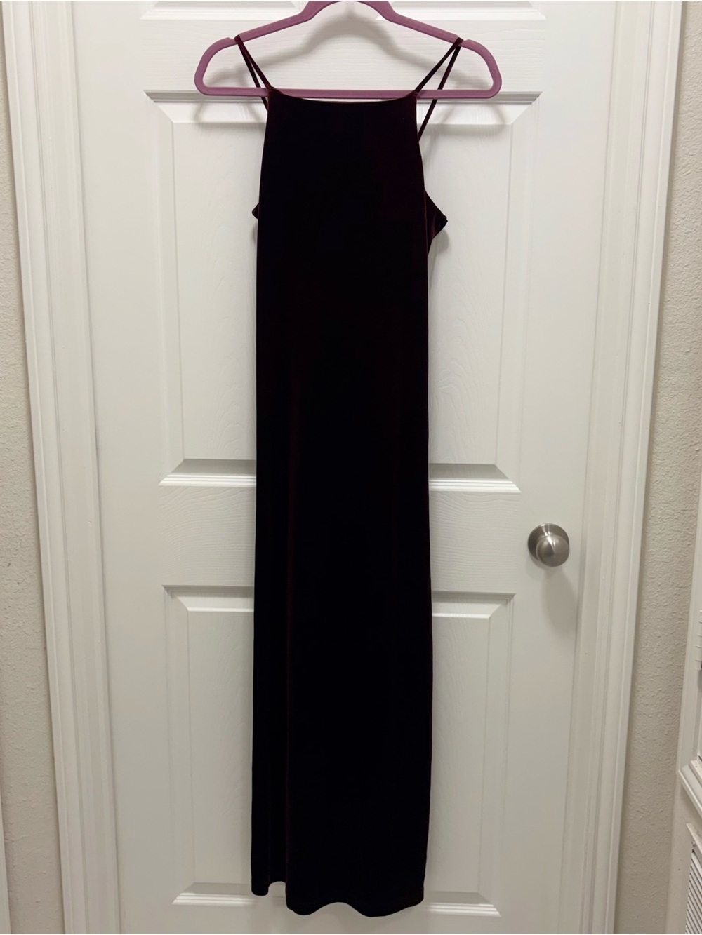 Vintage 1990s Burgundy Maxi Slip Dress